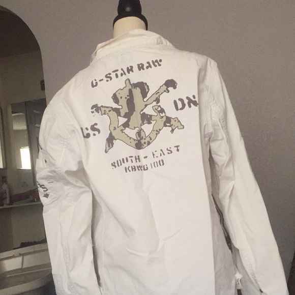 g star white jacket